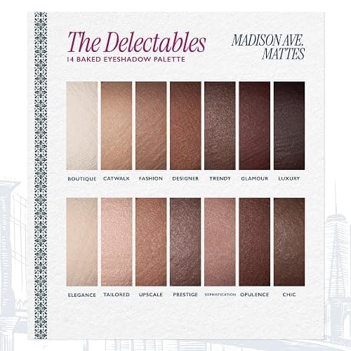 LAURA GELLER NEW YORK The Delectables Madison Ave Mattes Eyeshadow Palette - Includes 14 Matte-Finish Baked Eyeshadows in Stunning Neutral Shades - Long-Lasting Creamy Eyeshadows for Everyday thumbnail 7