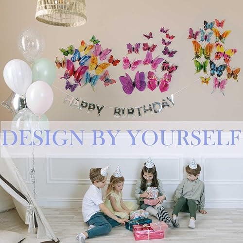 Butterfly Wall Decor 24 Pieces  thumbnail 3