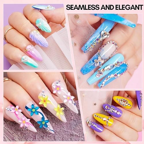 Makartt Nail Rhinestone Glue for Nails- 60ML Super Strong Gel Glue for Rhinestones, 3D Art Charm Decorations Bling Gem Bow Jewels Crystals Beads Diamonds Pearls, Beauty Gift, UV Lamp Need thumbnail 5