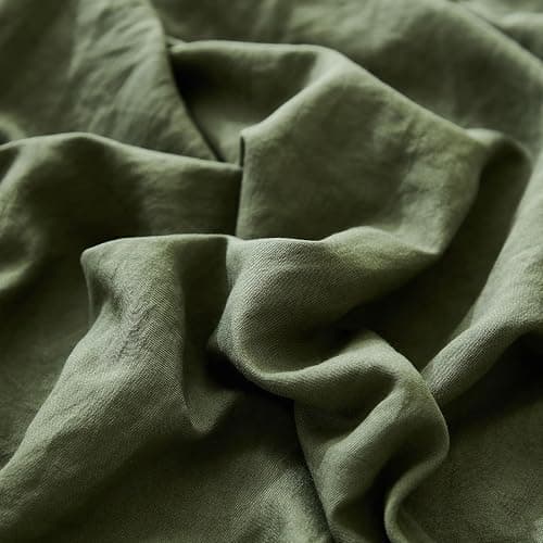 Shabby Chic Olive Green Body Pillow Cover - 20x54in Long Pillowcase with Ruffled Fringe Decor thumbnail 8