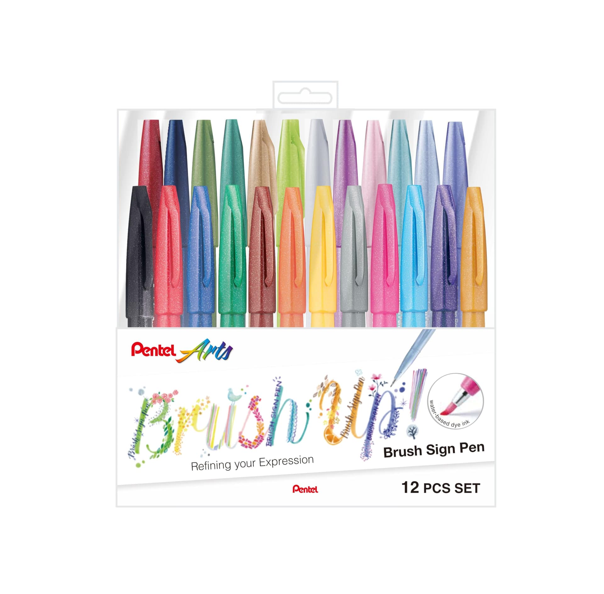Kit 24 Canetas Brush Sign Pen Pentel - Image 1