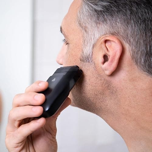 MANSCAPED® The Handyman™ Compact Face Shaver – Portable Men’s Travel Facial Hair Groomer, USB-C Rechargeable Razor, Electric Foil Face Shaver, Waterproof, Cordless, Dual-Action SkinSafe® Foil Blades thumbnail 8