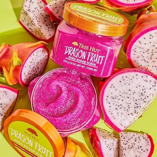 Tree Hut Dragon Fruit Shea Sugar Scrub, Exfoliating, Hydrating & Moisturizing Body Scrub with Shea Butter & Nourishing Essential Oils, Smooth & Soften Skin, 18 oz thumbnail 8