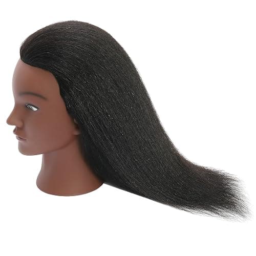 TIANYOUHAIR Mannequin Head 100% Human Hair Cosmetology Manikin Doll Training Head with Stand for Hairdresser Practice Braiding Styling Coloring Bleaching Dyeing Cutting Updos Display thumbnail 5