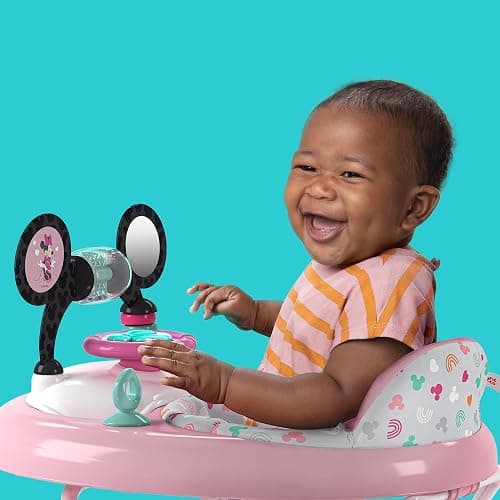 Bright Starts Disney Baby Minnie Mouse Forever Besties 2-in-1 Baby Activity Walker - Easy Fold Frame and Removable -Toy Station, 6 Months and up thumbnail 9