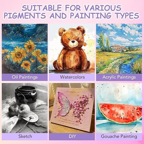 ESRICH Stretched Canvas for Painting, 24 Multi Pack 11x14, 8x10, 5x7(8 of Each) Blank Canvases for Painting, Primed Paint Canvas for Oil Paint, Acrylic Paint, for Beginners, Artists. thumbnail 6
