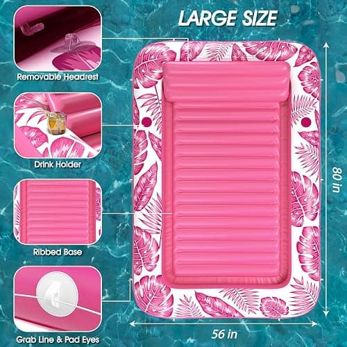 Inflatable Tanning Pool Lounger Float - Jasonwell 4 in 1 Sun Tan Tub Sunbathing Pool Lounge Raft Floatie Toys Water Filled Tanning Bed Mat Pad for Adult Blow Up Kiddie Pool Kids Ball Pit thumbnail 3
