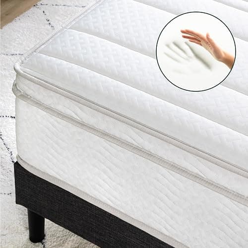Zinus 12 Inch Foam and Spring Hybrid Mattress [New Version], Queen, Fiberglass Free, Medium Firmness, Durable Support, Certified Safe Foams & Fabric, Mattress in A Box thumbnail 9