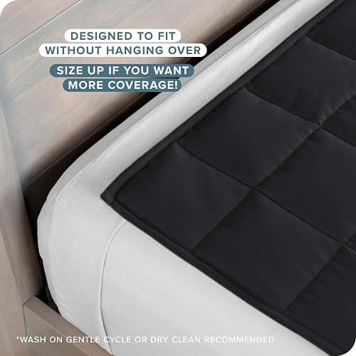 Bare Home Weighted Blanket King Size 30lb (80" x 87") for Adults - All-Natural 100% Cotton - Premium Heavy Blanket Nontoxic Glass Beads (Black, 80"x87") thumbnail 4