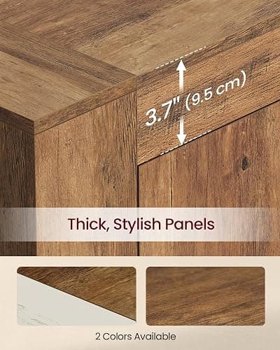 VASAGLE TV Stand, Farmhouse Entertainment Center with Storage Cabinets, Media Console Table for Living Room, Bedroom, for 65 Inch TV, 58 x 15.7 x 23.6 Inches, Honey Brown ULTV623K101S thumbnail 6