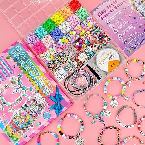 leitait Girls Toys Bracelet Making Kit -3400pcs Charm Jewelry Making Kit Supplies,Unicorn/Mermaid Crafts Birthday Christmas Gifts for Girls Ages 5 6 7 8 9 10 11 12 Years Old thumbnail 2
