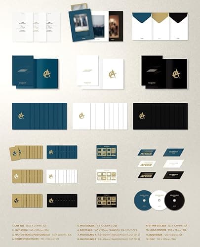 Dreamus ATEEZ GOLDEN HOUR : Part.1 10th Mini Album 3 Ver Set (via DHL Express), undefined thumbnail 2
