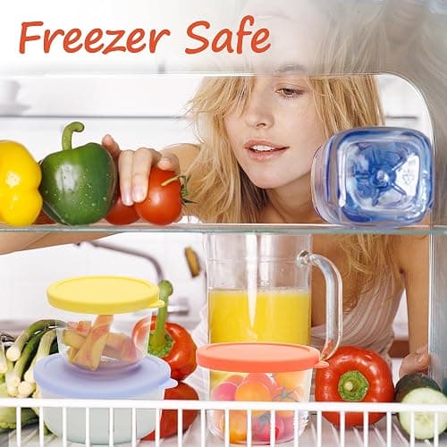 LUVCOSY 1 Cup Silicone Replacement Lids Storage Cover for Pyrex 7202-PC Glass Bowls (Container not Included) 4 Pack Microwave, Dishwasher and Freezer Safe thumbnail 7