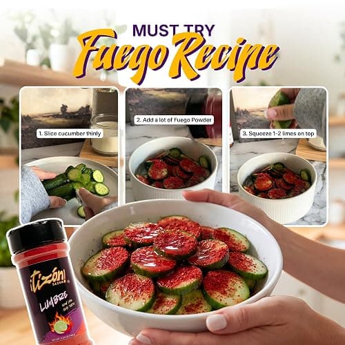 Tizon Lumbre Mexican Seasoning Powder, Fuego Flavor, Snack Seasoning for Popcorn, Chips, Nuts, Fruits thumbnail 5