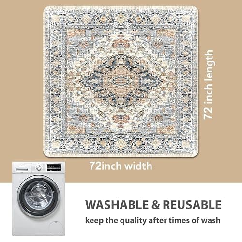 nunubaby Washable Pee Pads for Dogs, Stylish, Non-Slip and Leak-Proof Pee Pads. Reusable Potty Pads for Dogs for Crates and Floors.(Beige/Multi, 72" x72" ) thumbnail 2