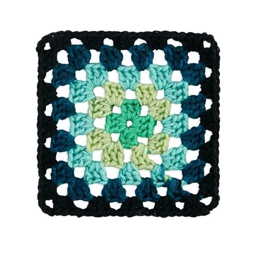 Red Heart All in One Granny Square Black- Cyber Leaf Yarn - 3 Pack of 250g/8.8oz - 100% Acrylic - #4 Worsted (Medium) - 381m/417Yards - for Knitting, Crochet and Amigurumi thumbnail 3