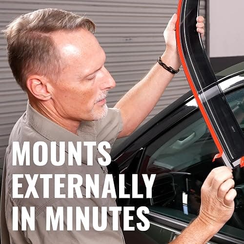 Auto Ventshade [AVS] Outside Mount Rain Guards for 2024-2025 Toyota Tacoma, Double/EXT CAB ONLY | Window Vent Visors, 4 pcs. - Smoke | 94270 thumbnail 9