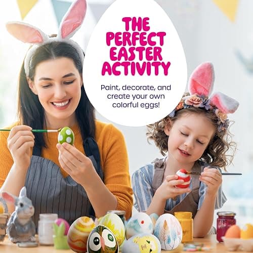 Dan&Darci Easter Egg Squishy Painting Kit - Arts & Crafts for Girls and Boys - Kids Art Activities - Craft Gift for Kid Ages 6 7 8 9 10 Year Old Girl Gifts - Decorate 6 Slow Rising Squishies thumbnail 3