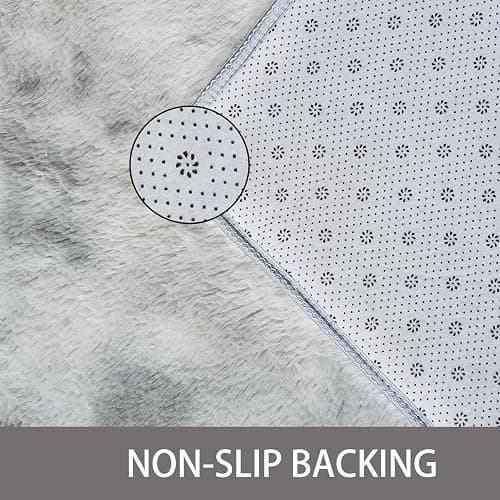 Achiiso Long Pile Shaggy-Rugs, Anti-Slip Fluffy Soft Area Rugs,Comfy RectangularRugs for Bedroom,Living Room,Kids Room (Light Grey,60x120 cm) thumbnail 2