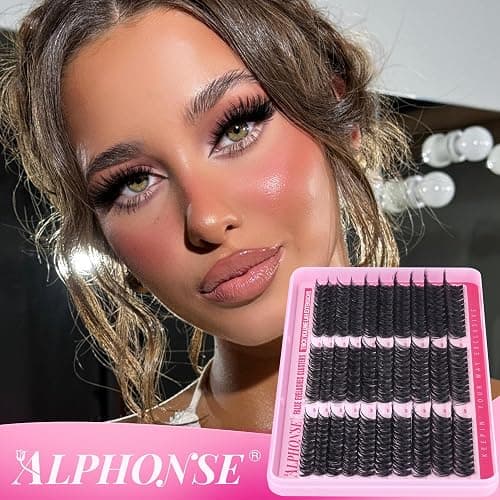 Volume Lash Clusters Kit DIY Lash Extension Kit 60D+80D+100D Individual Lashes Thick Cluster Eyelash Extensions Kit with Lash Bond and Seal and Tweezers by ALPHONSE (300pcs, 10-18mm) thumbnail 5