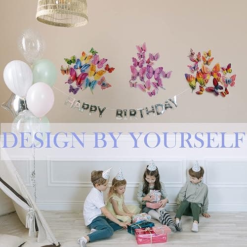 OPSEAM Butterfly Wall Decor 24/48 PCS, 3D Butterflies Stickers for Party Decorations with Magnets(Colorful, 24) thumbnail 5