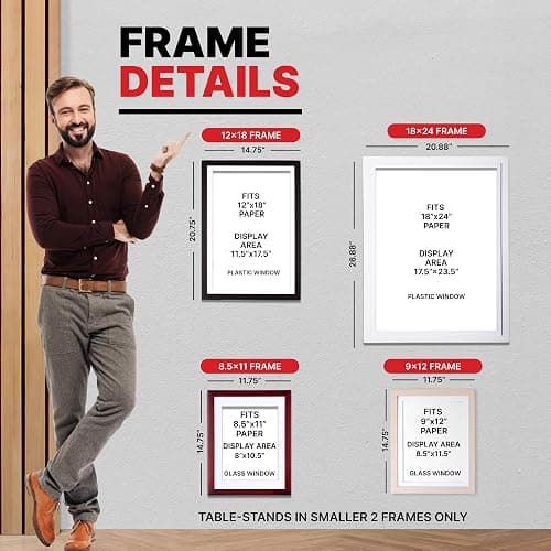 Dynamic Frames Li’l Davinci Art Cabinet, Stores up to 50 Pieces of 8.5 x 11 inch Art, Outer Wooden Frame Dimensions 11.75 x 14.75 inches, Changeable Kids Art Frame, Front Opening, Natural thumbnail 3