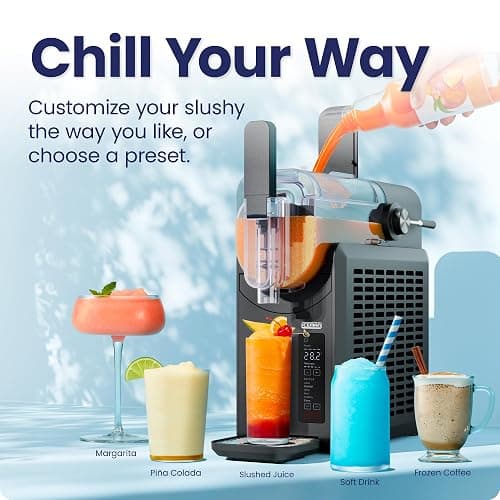 Iceman Slush-Ease Slushie Machine, Frozen Drink Maker & Slushy Machine with 5 Presets + Custom Option, Easy-Dispensing Lever for Frozen Margaritas, Frappes, and Slushies - Black thumbnail 3