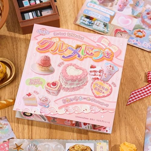 Girl's Japanese Retro Sticker Book, Food and Daily Life Theme - 650+ Cute Old Showa Style Foodie Stickers, for DIY Scrapbooking Journaling Handbook Decoration thumbnail 2