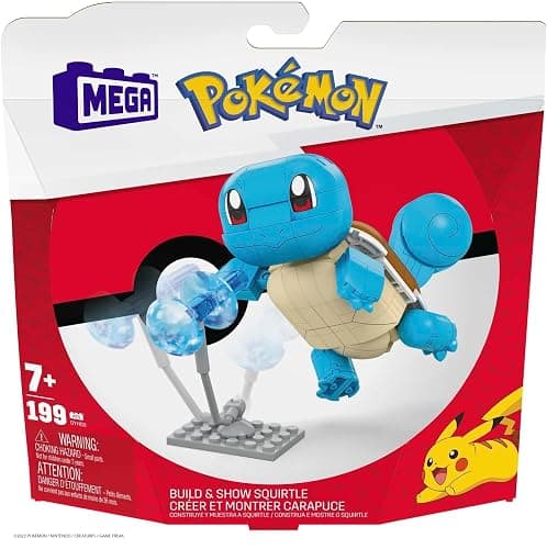 MEGA Pokémon Building Toys Set Build & Show Squirtle with 199 Pieces, Articulated and Poseable, 4 Inches Tall, for Kids thumbnail 7