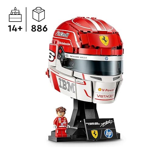 LEGO Editions Scuderia Ferrari HP Casque de Charles Leclerc - Produit F1 - Maquette avec Minifigurine Collector - Décoration Intérieure - Cadeau pour Garçon dès 14 ans et Adulte Fan d'Automobile 43014 thumbnail 3