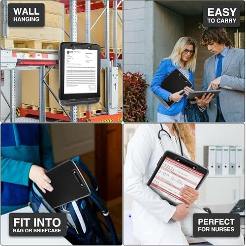 Sooez Clipboards with Storage, High Capacity Clip Boards 8.5x11 with Pen Holder, Heavy Duty Plastic Paper Organization Folder Cases, Letter / A4 Size for Nurse Teachers, School & Office Supplies thumbnail 7