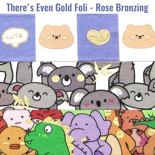 WAPETASHI Cute Washi Tape Set - 24 Rolls Kawaii Animals Gold Foil Decorative Masking Tape for Journaling, Scrapbooking, Kids DIY Crafts, Aesthetic Supplies, Planners, Bullet Journal thumbnail 3