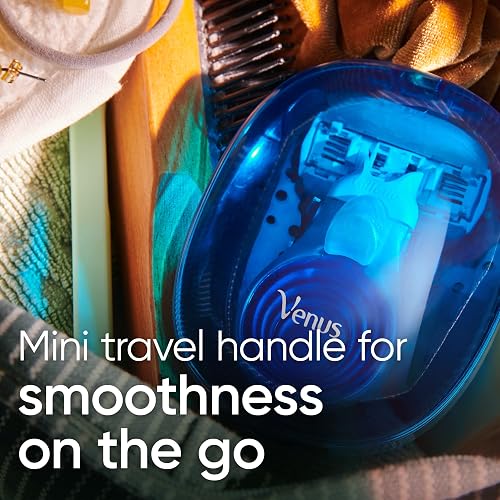 Gillette Venus Mini On The Go Women's Razor Handle with 3 ComfortGlide White Tea Scent Blade Refills + 1 Travel Case thumbnail 4