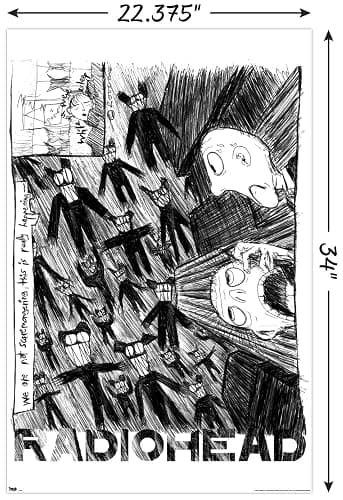 Trends International Radiohead - Scribble Wall Poster, 22.375" x 34", Unframed Version thumbnail 3