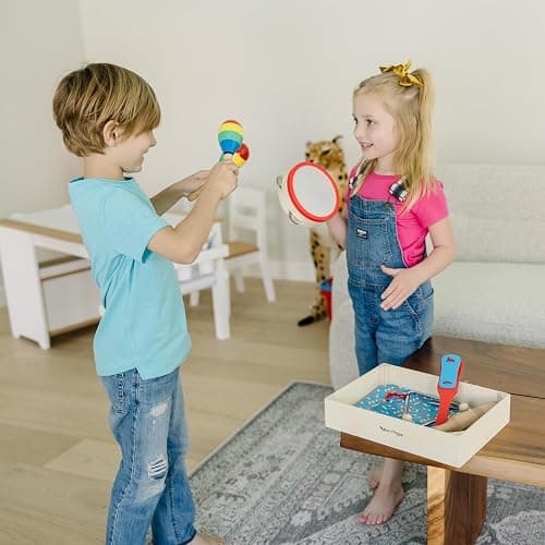 Melissa & Doug Band-in-a-Box Clap! Clang! Tap! - 10-Piece Musical Instrument Set thumbnail 6
