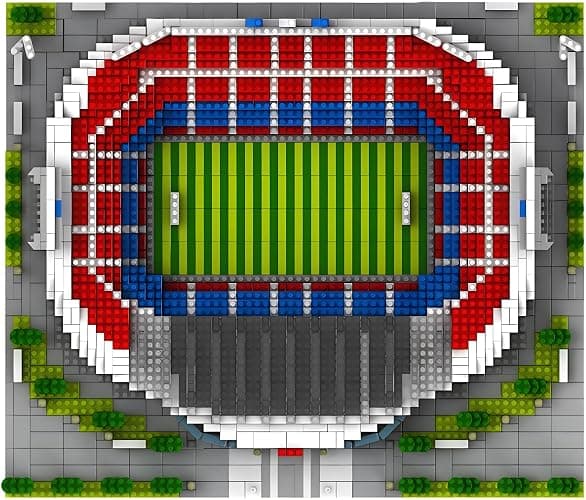 CAXIMSY Barcelona Style Soccer Stadium Micro Mini Building Block Set 3500 Pcs Famous Football Arena Model Kit for Adults & Teens Sports Architecture Model Home Office Desk Decor Display Gift thumbnail 5