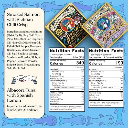 Fishwife Starter 7-Pack (Variety of Tinned Seafood including Smoked Salmon, Rainbow Trout, Sardines, Tuna & More!) | Gluten Free, High Protein, Omega-3s | Hand-Packed thumbnail 5