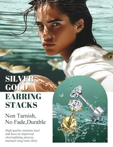 LOLIAS Hypoallergenic Flat Back Earrings-Cartilage Earring Stacks-Surgical Steel Earrings for Sensitive Ears - Small Stainless Steel Flatback Stud Hoop Earring Sets for Helix Tragus Conch Daith Multiple Piercing Jewelry Trendy thumbnail 7