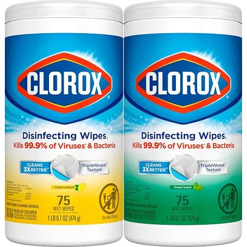 Clorox Disinfecting Wipes Value Pack, Bleach Free Cleaning Wipes, 75 Count Each, Pack of 2, Packaging May Vary - 75 Count (Pack of 2) thumbnail 9