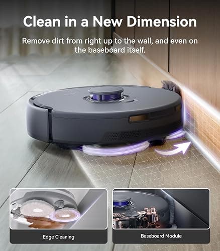 NARWAL Freo Z Ultra Robot Vacuum and Mop Combo, Dual RGB Cameras and Chips, AI Avoidance, 12000Pa Suction, Real-Time Decisions, Adaptive Hot-Water Self Wash & Self Emptying, Pet Hair, Quiet, Grey thumbnail 6