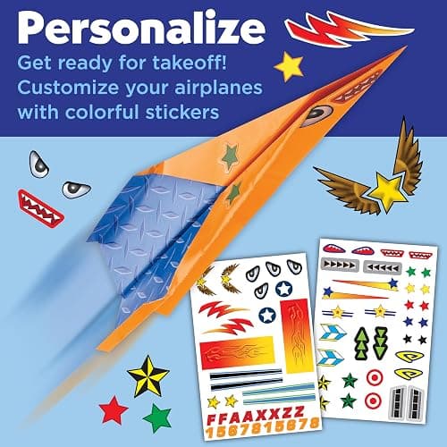 Creativity for Kids Paper Airplane Squadron - Create 20 Paper Airplanes, Crafts for Boys and Girls, Holiday Stocking Stuffers and Gift for Boys, Kids Activities (Ages 6+) thumbnail 6