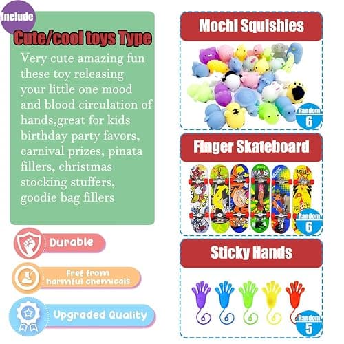 109 PCS Premium Party Favors Toys for Kids,Assortment Mini Pop Fidget it Toys for All Ages Kids,Classroom Prizes,Treasure Chest, Prize Box Toys, Goody Bag Fillers,Carnival Prizes for Boys Girls 4-10 thumbnail 5