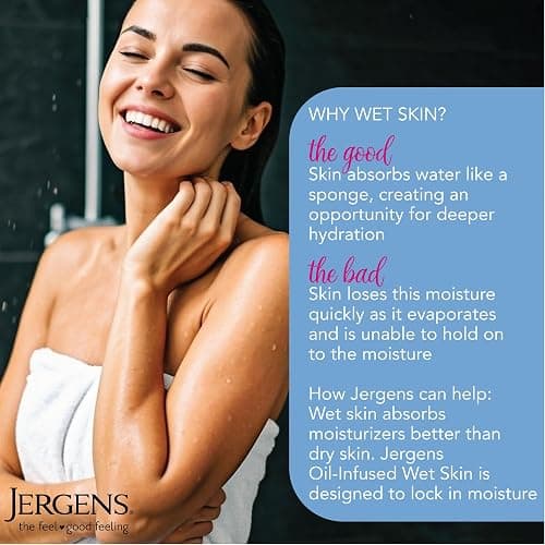Jergens Wet Skin Body Lotion with Coconut Oil, In Shower Lotion for Dry Skin, Fast-Absorbing, Non-Sticky, Dermatologist Tested, 10 Ounce thumbnail 2