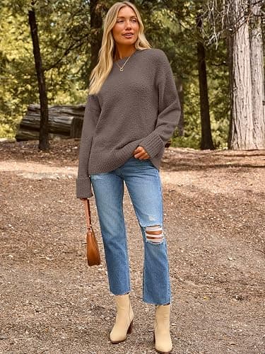 LILLUSORY Women's Oversized Sweaters Fuzzy Chunky Warm Pullover Sweater thumbnail 6