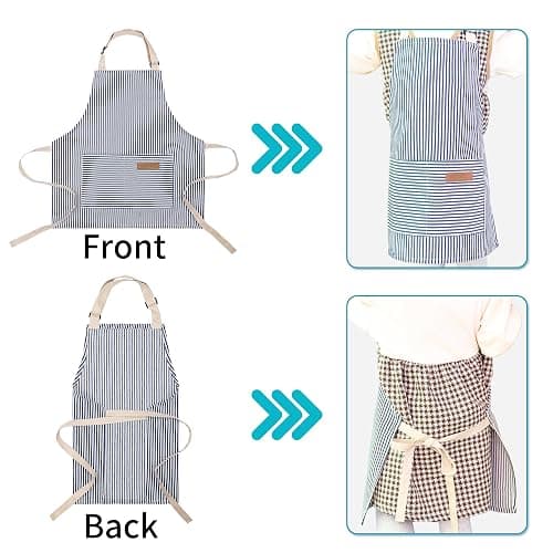 Kids Apron with Pocket,Adjustable Children's Waterproof Cooking Apron,kids Kitchen Bib Aprons for Cooking Baking Painting thumbnail 5