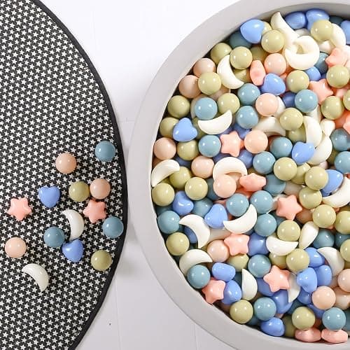 Star, Heart, Moon Ball Pit Balls, 200pcs - Image 1