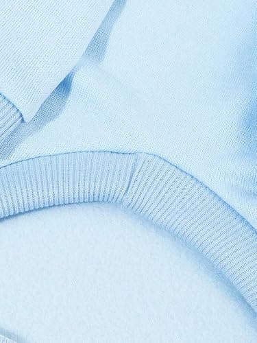 QWINEE Basic Dog Hoodie Sweatshirt Puppy Sweater Warm Cat Costumes Pet Clothes for Chihuahua Puppy Kitten Small Medium Dogs Light Blue Large thumbnail 7