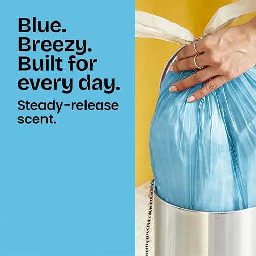 Glad Odorshield Small Drawstring Trash Bags, 4 Gal, Febreze Beachside Breeze, 34 Ct, Pack May Vary thumbnail 2