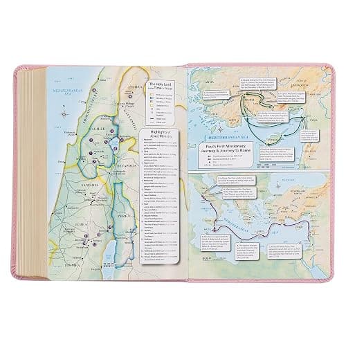 KJV Holy Bible, Compact Large Print Faux Leather Red Letter Edition Ribbon Marker, King James Version, Ballet Pink (KJV Compact LP Editions) thumbnail 11