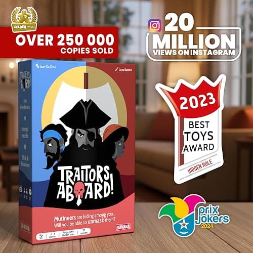SAVANA Traitors Aboard - Award Winning Secret Identity Party Game - Fun, Bluffing and Betrayal | Easy to Learn, 15-Minute Round | Popular Games for 3-8 Players - Ages 10+ thumbnail 7